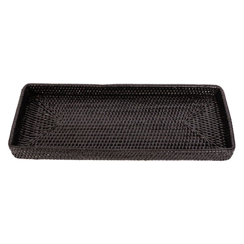Plateau de coiffeuse Artifacts Rattan, Noir Tudor