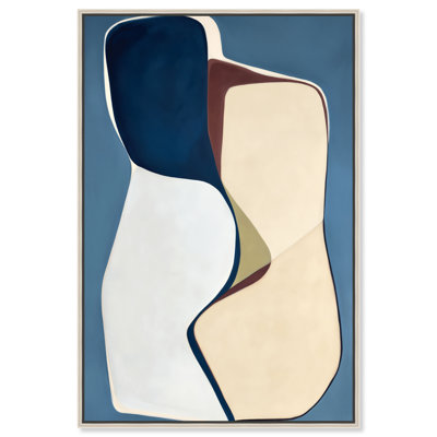 Buff Boundary II Canvas Abstract Print by Oliver Gal, Black Frame, 10 x 15