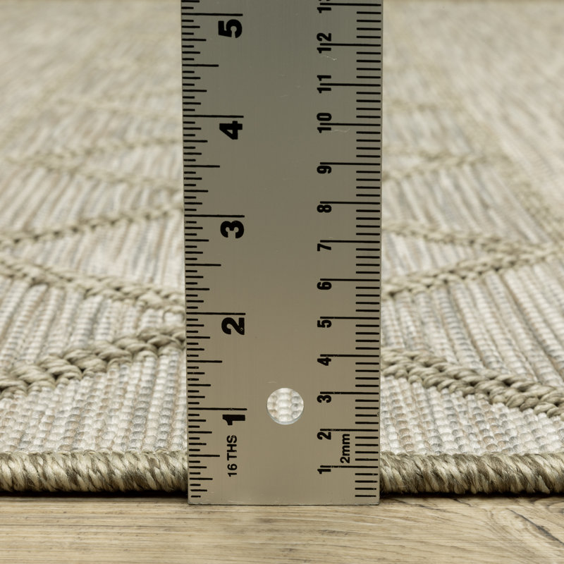 Journni Southwestern Indoor / Outdoor Rug, Rectangle 9'10" x 12'10"