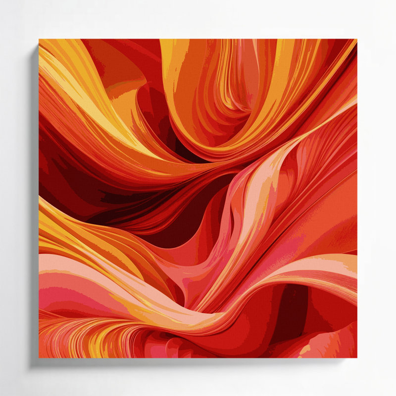 Art numérique sur toile, abstraction numérique 1, H 16 po x l 16 po