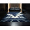 Tapis bleu doux et moelleux à motif géométrique Nailwell Alien Starship Dockyard