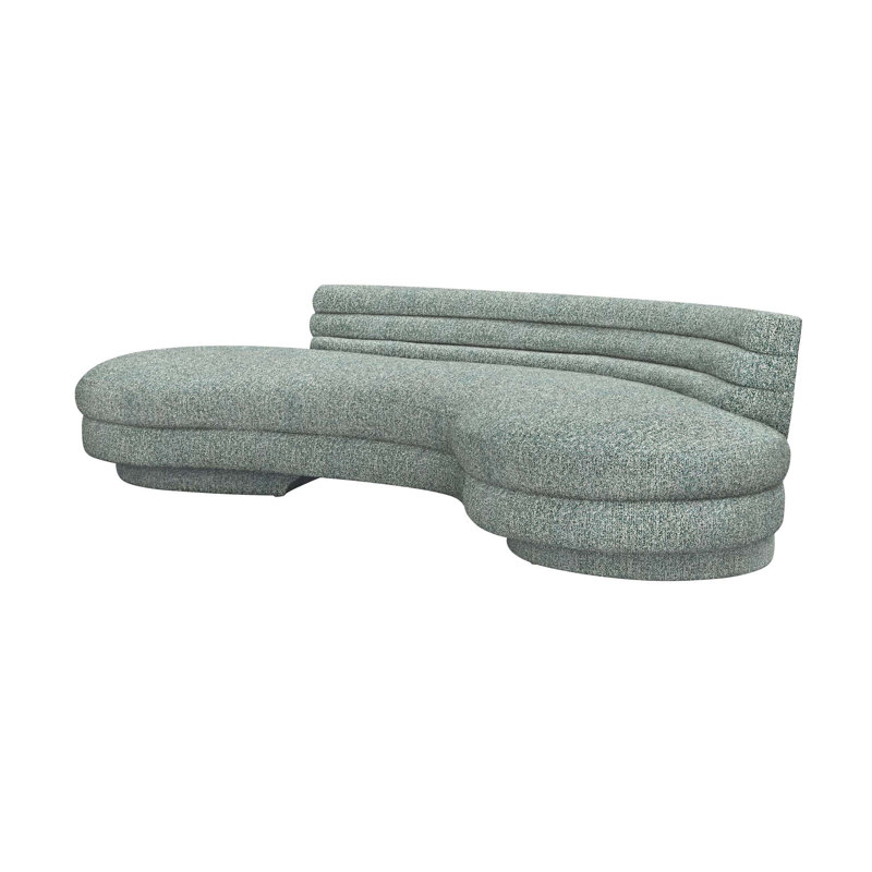 Sutton Upholstered 95'' Sofa, Pool Rayon/Viscose