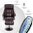 Dereion 2 Set Swivel Recliner with Ottoman, Reclining Chair with Massage, Faux Leather Lounge Chairs-1564601053