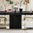 MDF Top Dining Table with Gold Finish Corner-343990793