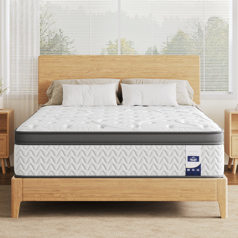 10"/12"/14" 9-layer Hybrid Mattress With Pocketed Coils & Dual-zone Support - Cooling Gel Memory Foam,  Certipur-us/oeko-tex/c,no Fiberglass