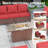 5-Piese Outdoor Conversation Sets With Fire Pit Table-567632510-567632496-567632499