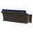 3-Person Polyethylene Wicker Outdoor Patio Sofa with Blue Cushions-1773938924