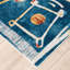 Tapis bleu tissé à la machine Sportsglyphs-82381952