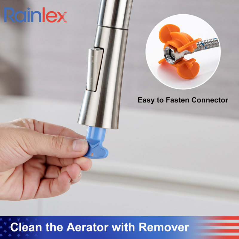 Rainlex Pull Down Touchless Kitchen Faucet, Brushed Nickel