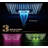 Rose Gold Bluetooh Led Spa 5 Way Function Hand Held Spray With 6 Jets Shower Kit 23"x15"
