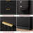 Fluted 5 Drawer Dresser for Bedroom, 43" Tall Modern Chest of Drawers with Large Storage and Metal Handle, Wooden Dresser Organizer for Bedroom, Living Room, Hallway, Black-1244070112
