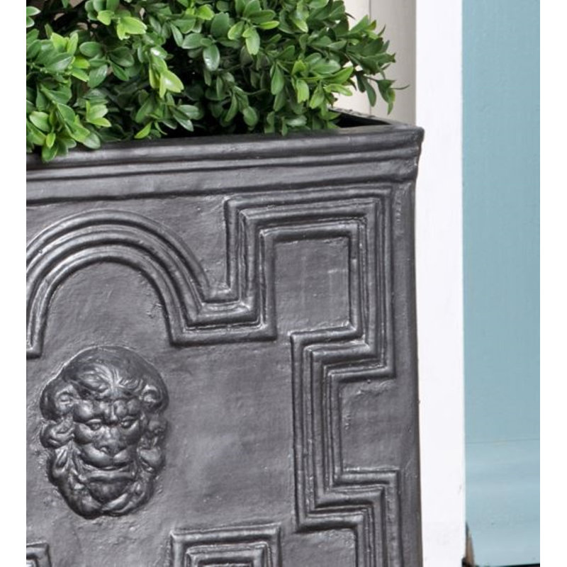 Handmade Pot Planter, 41cm H x 100cm W x 51cm D, Black