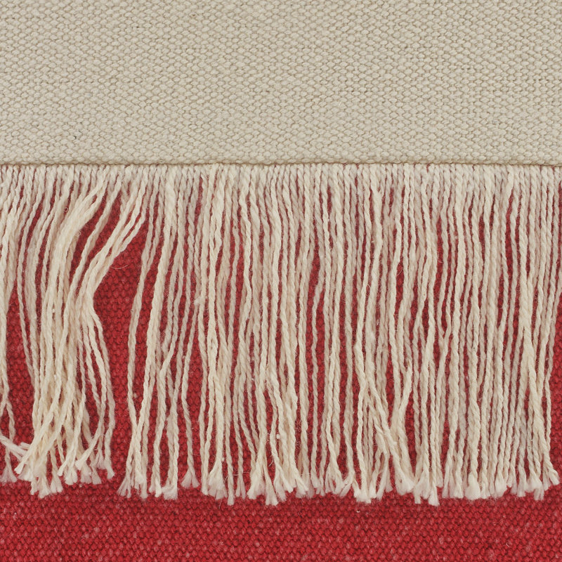  Reversible Pillow Insert, Red/Off White