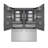 ZLINE 60 in. 32.2 cu. ft. French Door Built-In Bottom Freezer Refrigerator with Water Dispensers and Ice Makers in Satin Stainless Steel with Graphite Gray Interior-110427463