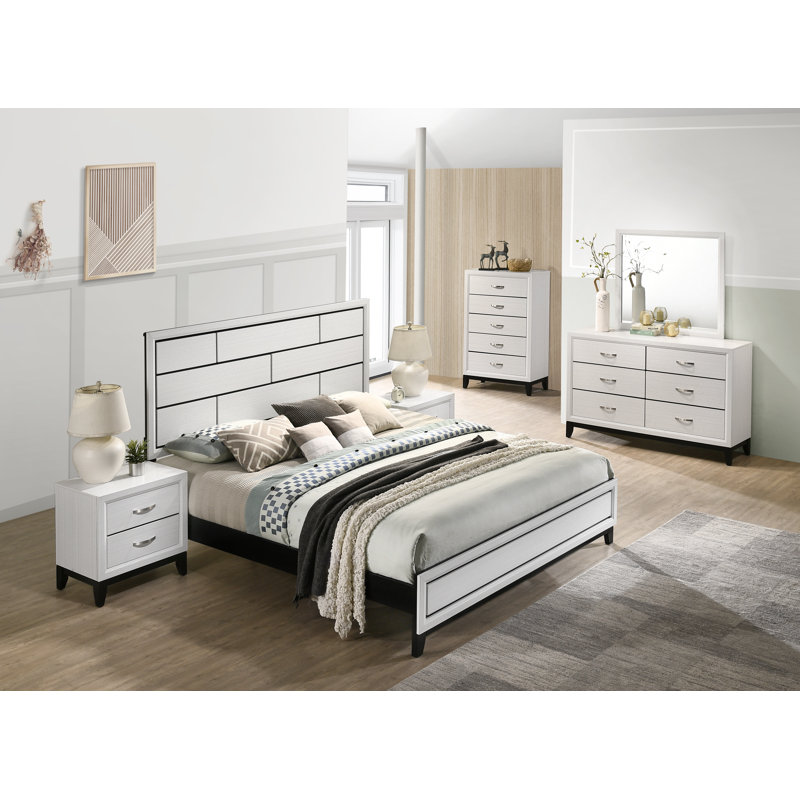 Burrigan Stout Contemporary Wood Panel Bed, King