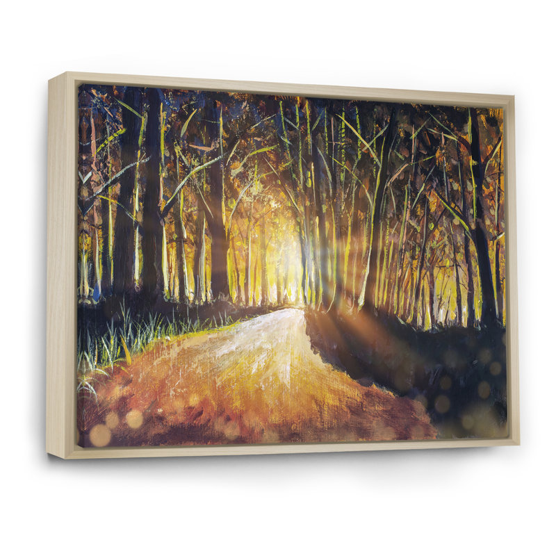 «Path To The Enchanted Forest», reproduction sur toile encadrée, H 8 po x l 12 po x P 1 po, Cadre flottant brun