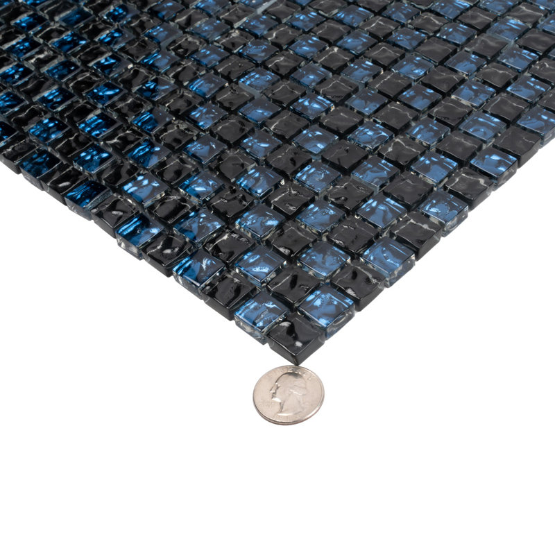 11.7" X 11.7" Polished Glass Mosaic Tile