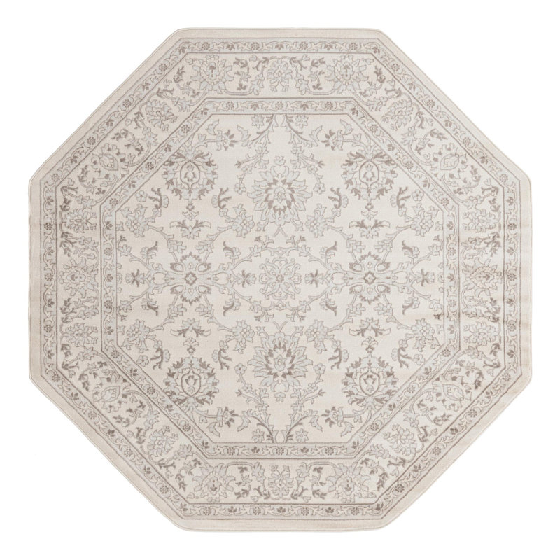 Hillyer Floral Indoor Rug, Octagon 7'10"