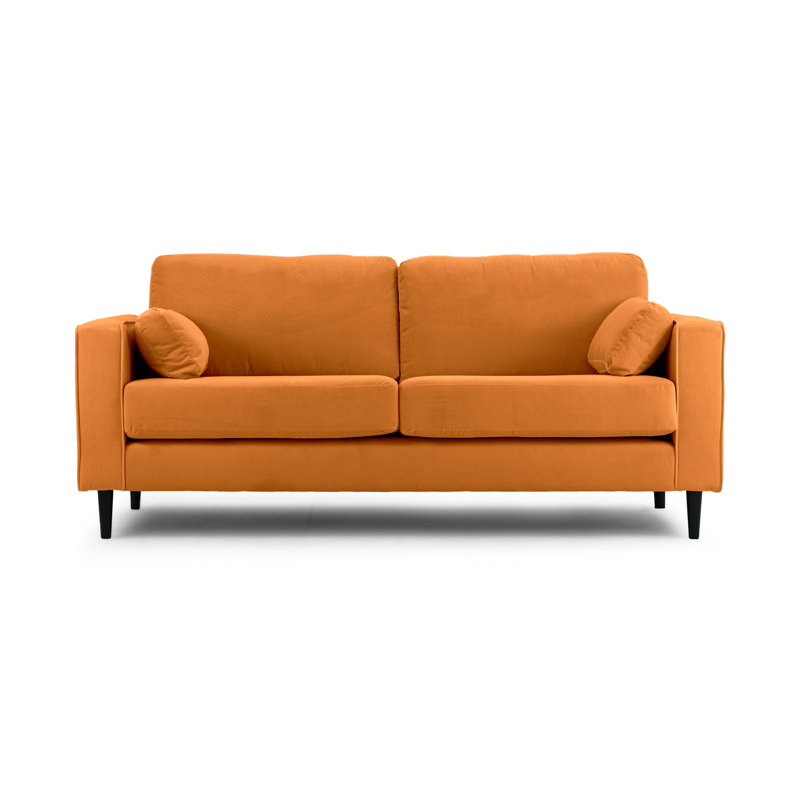 Millerville Velvet Sofa, 93"H x 140"W x 93"D, Orange