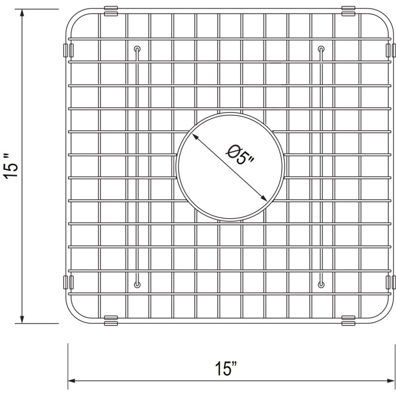 Shaker™ Wire Sink Grid for Kitchen Sink, White