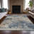 Machine Washable Indoor/Outdoor Xhevrie Denim Rug-112026872