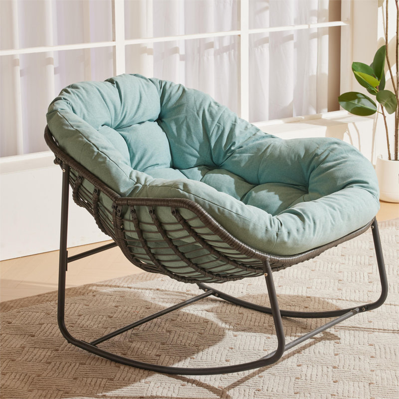 Chaise berçante Varad, Sauge, Noir