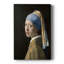 Fille avec une boucle d'oreille perle - Toile tendue avec châssis par Johannes Vermeer-1451788164
