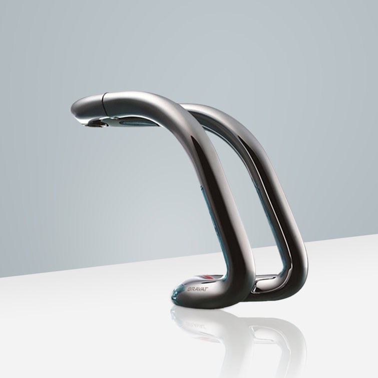 Touchless Commercial Sensor Faucet with Nickel Finish and Adjustable Detection Range