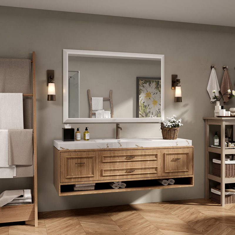 Miroir de meuble-lavabo mural Molly, 48 po x 32 po, Blanc