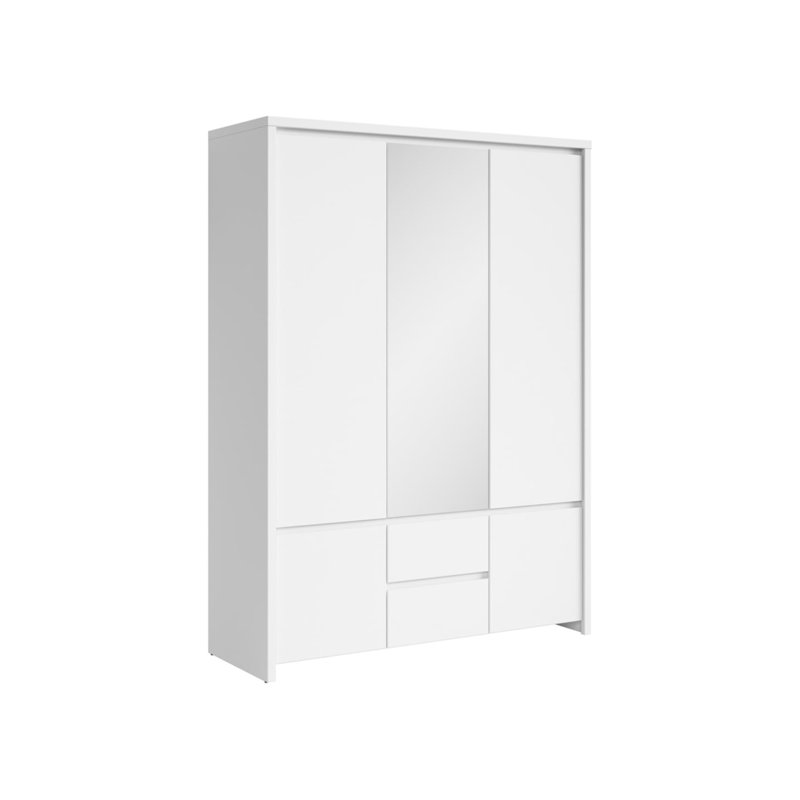 Kaspian 5 Door Manufactured Wood Wardrobe, White