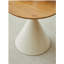 TABLE RONDE BLANC + BOIS