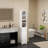 Tall Bathroom Storage Cabinet With Adjustable Shelves,Slim 1 Doors Freestanding Cabinet With Anti-Tip, Open Compartments, For Home, Small Spaces, Bathroom,Kitchen