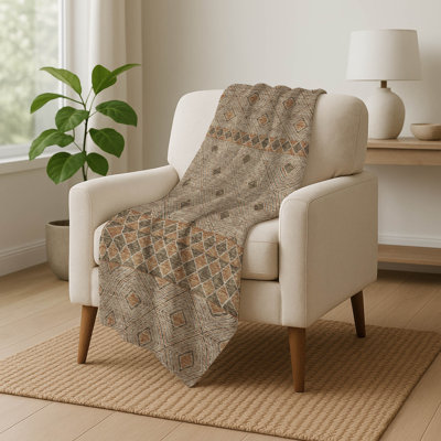 Addison Machine Washable Sherpa ASB898 Diamonds Throw Blanket