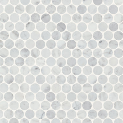 Monet Marble Penny Round Mosaic Wall & Floor Tile