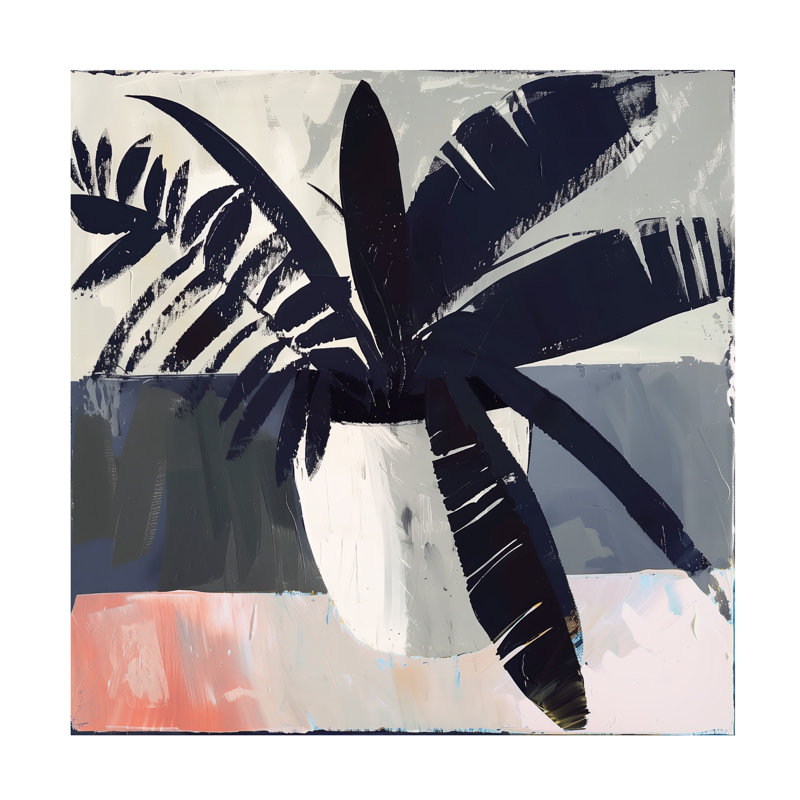 Art sur toile «Bachelor Sasha PM Fronds I »_ALI73220, H 14 po x l 14 po