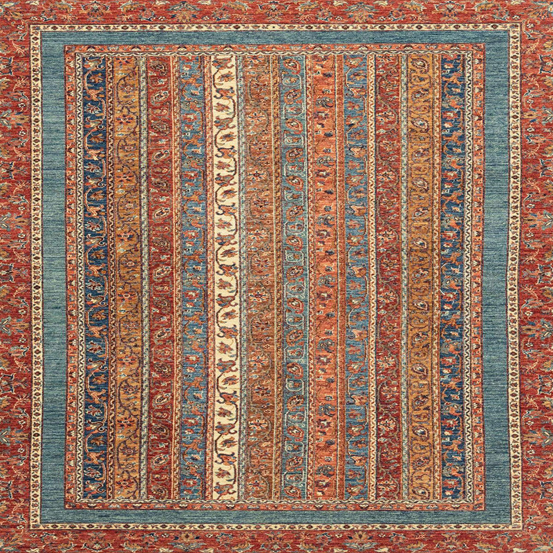 Tapis abstrait moderne 2609, Carré 7 pi