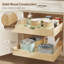 Support de rangement escamotable de 31,6 po x 21,2 po avec des supports entièrement extensibles en forme de U, convenant pour le rangement des garde-manger.