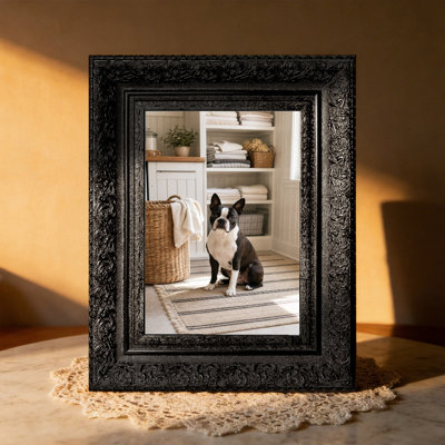 Black 3 PCS Ornate Picture Frame for 8" x 10" Photos and Family Photo Display