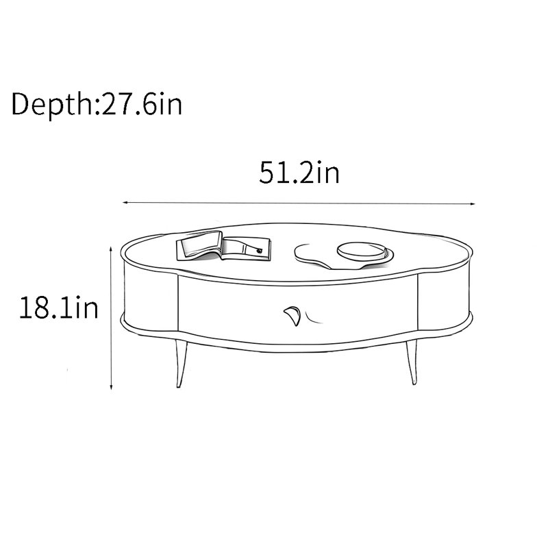 Table basse American Light Luxury