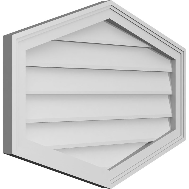 Ventilé vertical à pignon vertical 4/12 po, H 22 po x l 30 po x P 1,5 po