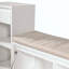 Banc de rangement tout-en-un avec coussin, compartiments, tiroirs et tablettes ouvertes, banc de rangement pour couloir, vestibule, salon-573736267
