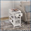 Table basse à bascule blanche avec tiroir et amp; Tablette - polyvalente pour le salon, la chambre à coucher et Bureau-956155256