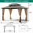 Hardtop Gazebo with Polycarbonate Double Roof, Rust-Resistant Aluminum Frame, Curtains, Netting, All-Weather Sunshade Pavilion for Patio, Garden, Lawn, Outdoor Entertaining-113060350-113060352