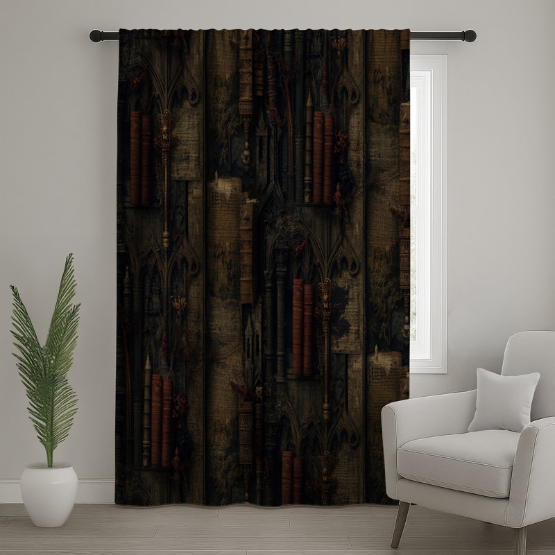 Rideaux et voilages de style gothique, 1 panneau, Sheer, 50" x 80" - 1 Panel