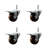 Temp Phenolic 3/4 Inch Stem Caster Set 2 Total Lock Brakes