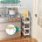 4-Tier Slim Rolling Utility Cart With Wood Top For Small Spaces - Perfect Bathroom, Kitchen, Laundry Organizer, Narrow Space Storage Solution With Wheels