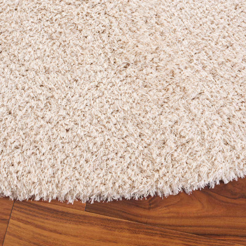 Lindsay Shag Performance Solid Colour Rug, Round 6'7"