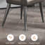 Ensemble de 2 fauteuils rembourrés de luxe en cuir et pieds en acier au carbone