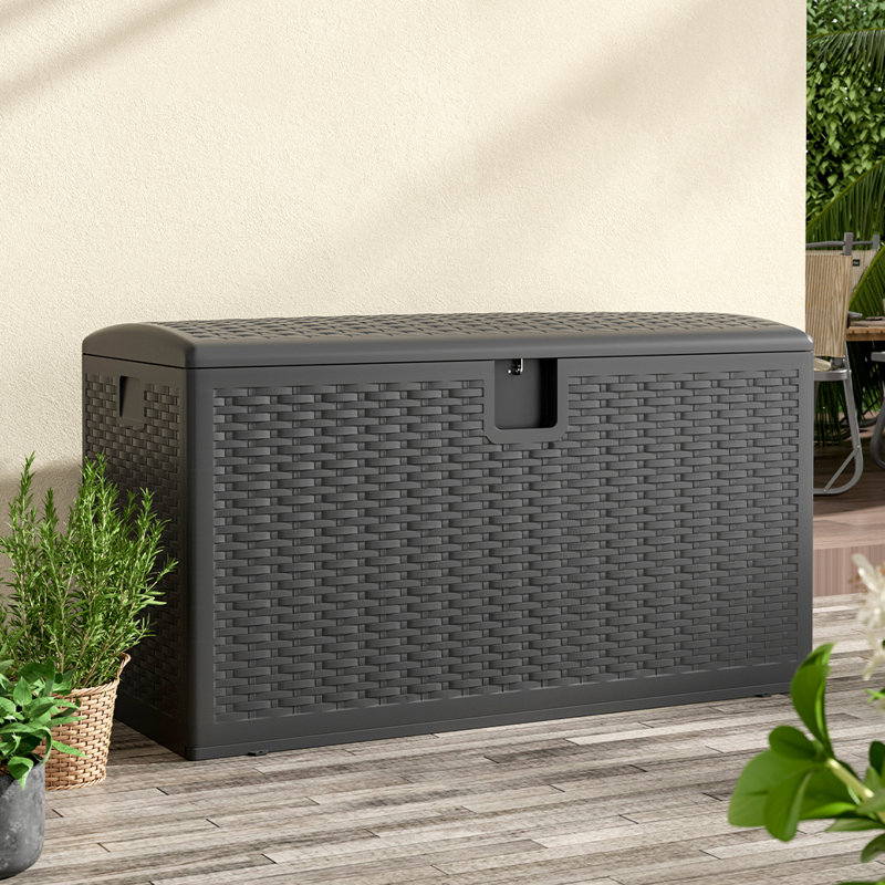 ClassicLiving 127cm W 450L Plastic Lockable Deck Box, Black