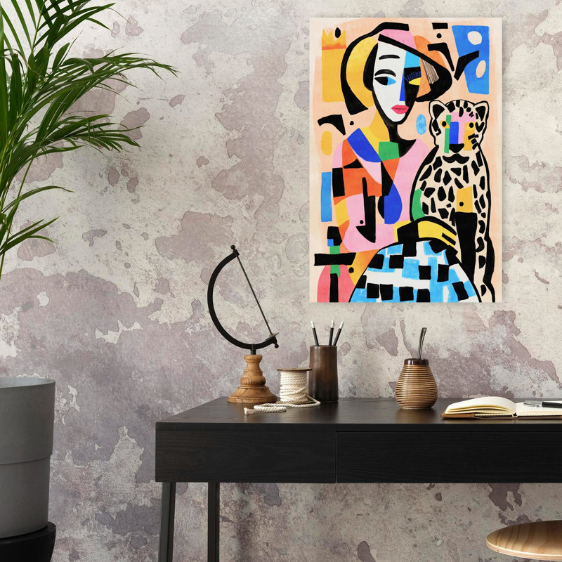 Art contemporain, art contemporain abstrait, H 48 po x l 32 po